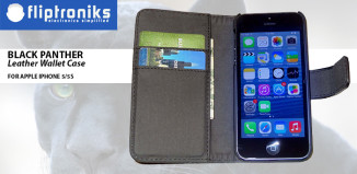 Fliptroniks iPhone 5 & 5s Black Panther Leather Wallet Case Review