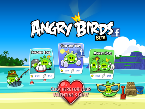 Play Angry Birds on Facebook